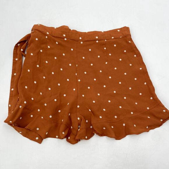 For Love & Lemons Orange Polka Dot Wrap mini Skort - Picture 5 of 8